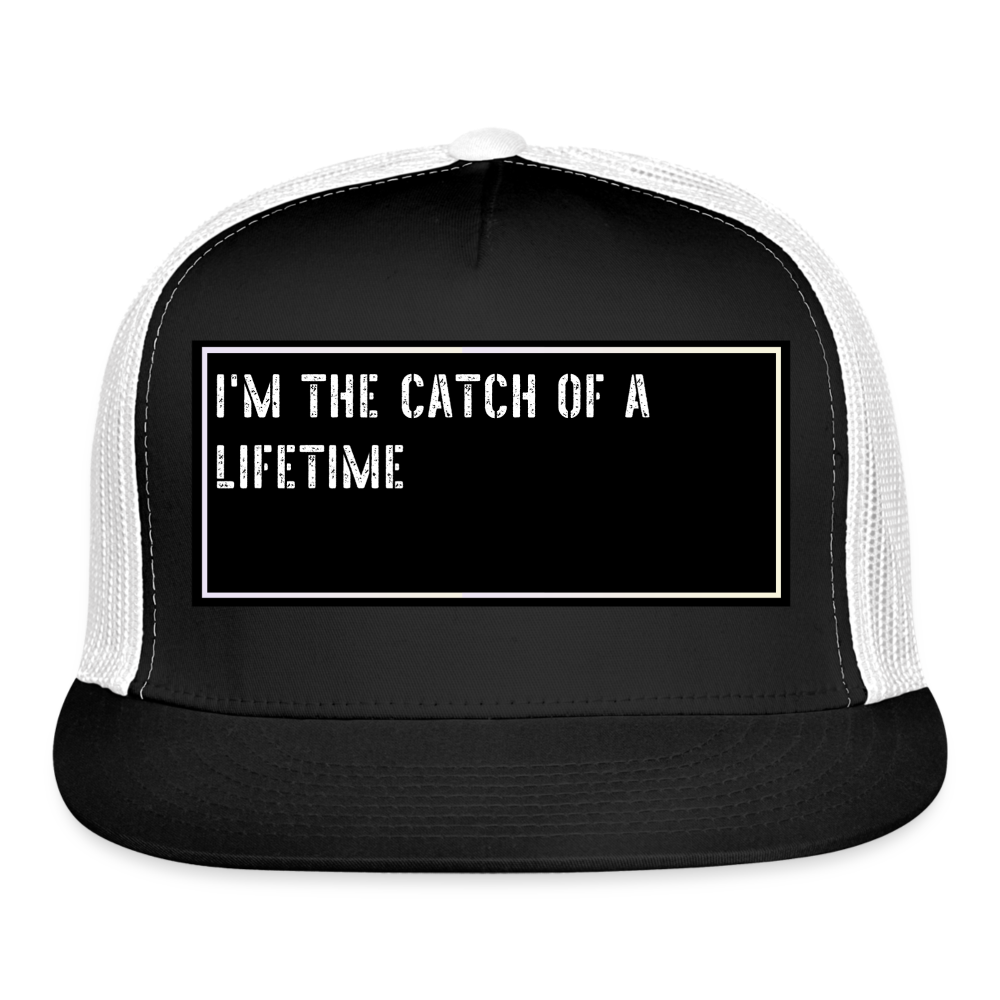 Funny Fishing Cap - black/white