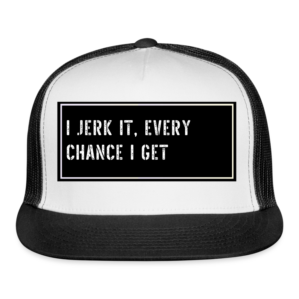 Fishing Hat Funny - white/black