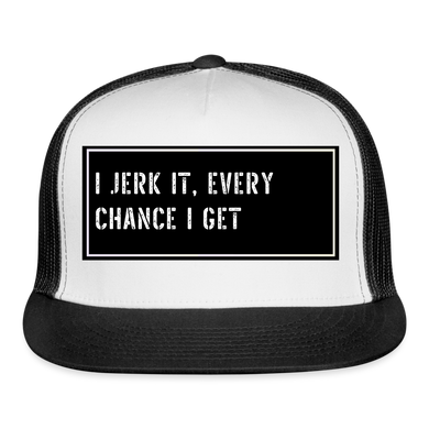 Fishing Hat Funny - white/black