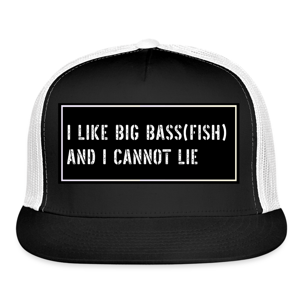 Fishing Hat Funny - black/white