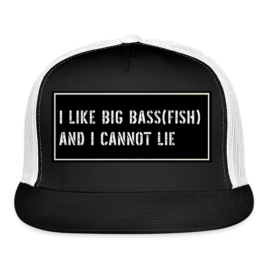 Fishing Hat Funny - black/white