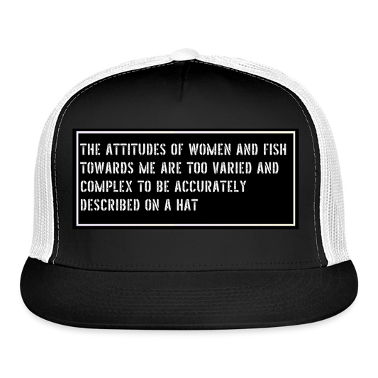 Funny Fishing Cap - black/white
