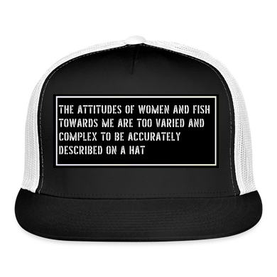Funny Fishing Cap - black/white
