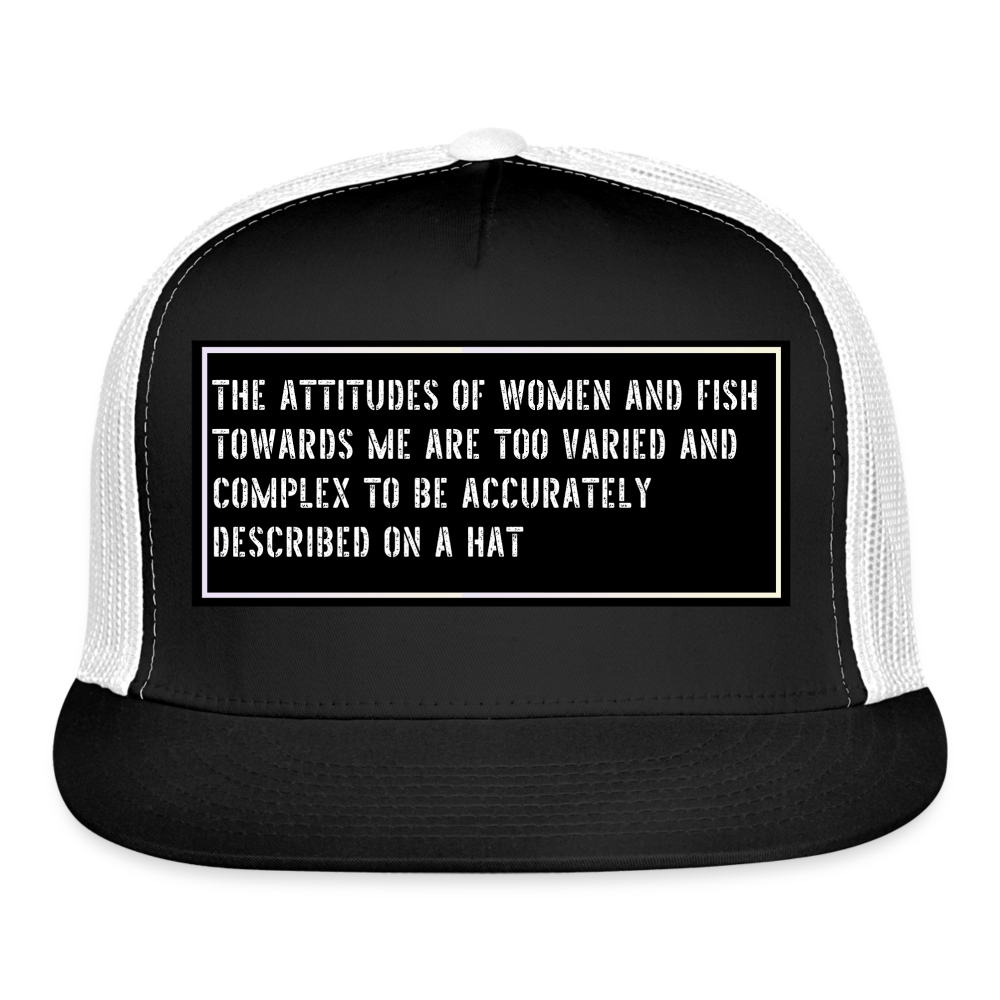 Funny Fishing Cap - black/white