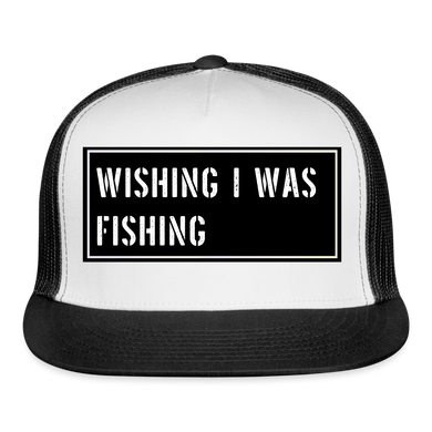 Fishing Hat Funny - white/black