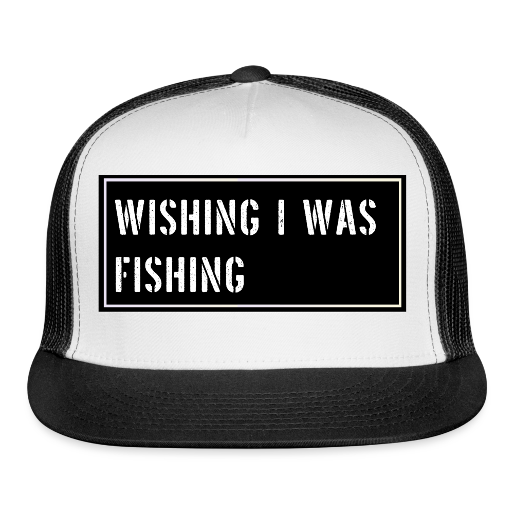 Fishing Hat Funny - white/black