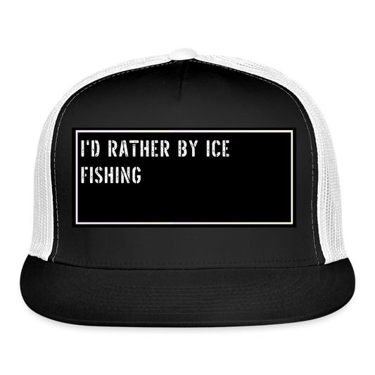 Fishing Trucker Hat Funny - black/white