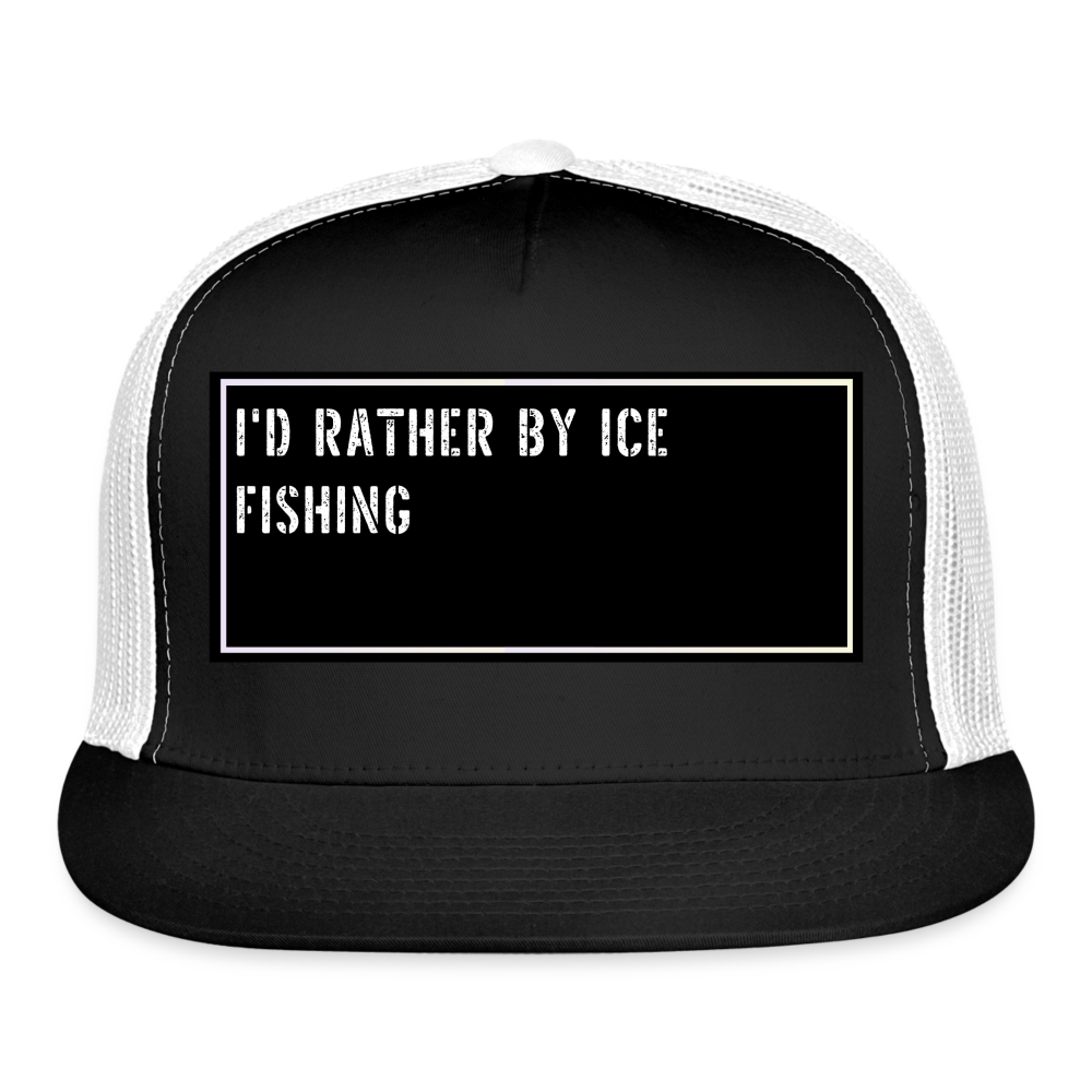 Fishing Trucker Hat Funny - black/white