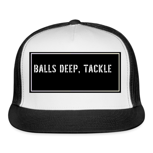 Fish Hat Funny - white/black