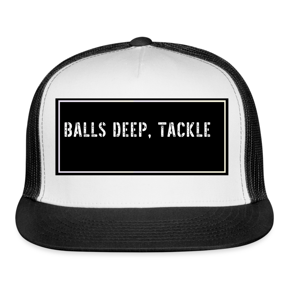 Fish Hat Funny - white/black