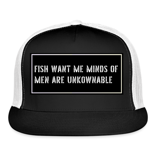 Funny Fishing Cap - black/white