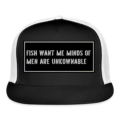Funny Fishing Cap - black/white