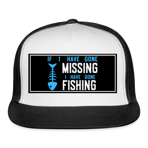 Funny Fishing Hat - white/black