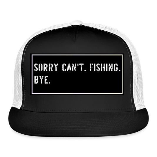 Fish Hat Funny - black/white