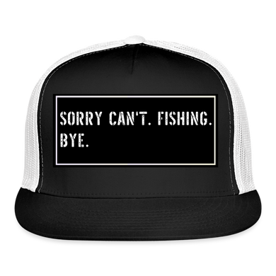 Fish Hat Funny - black/white