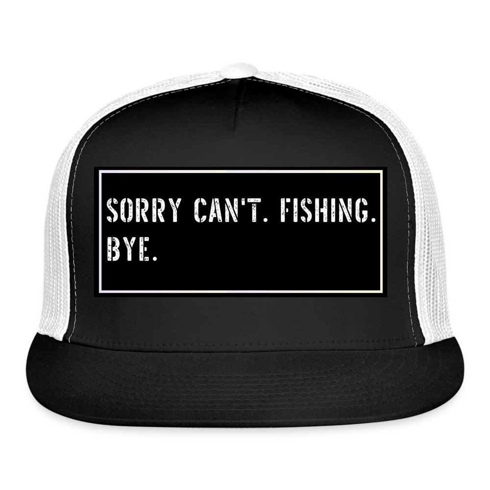 Fish Hat Funny - black/white