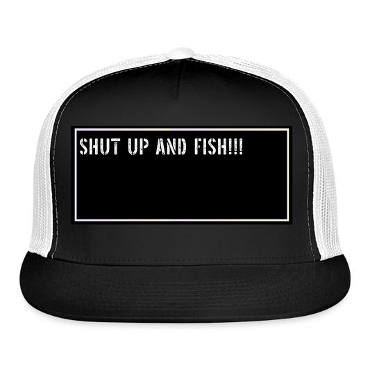 Funny Fishing Cap - black/white