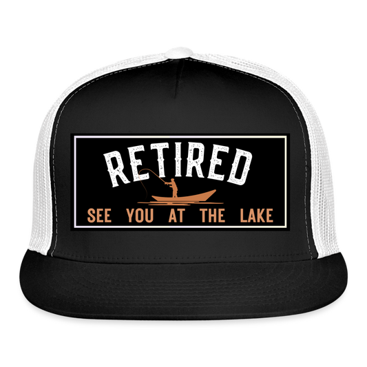 Funny Fishing Hat - black/white