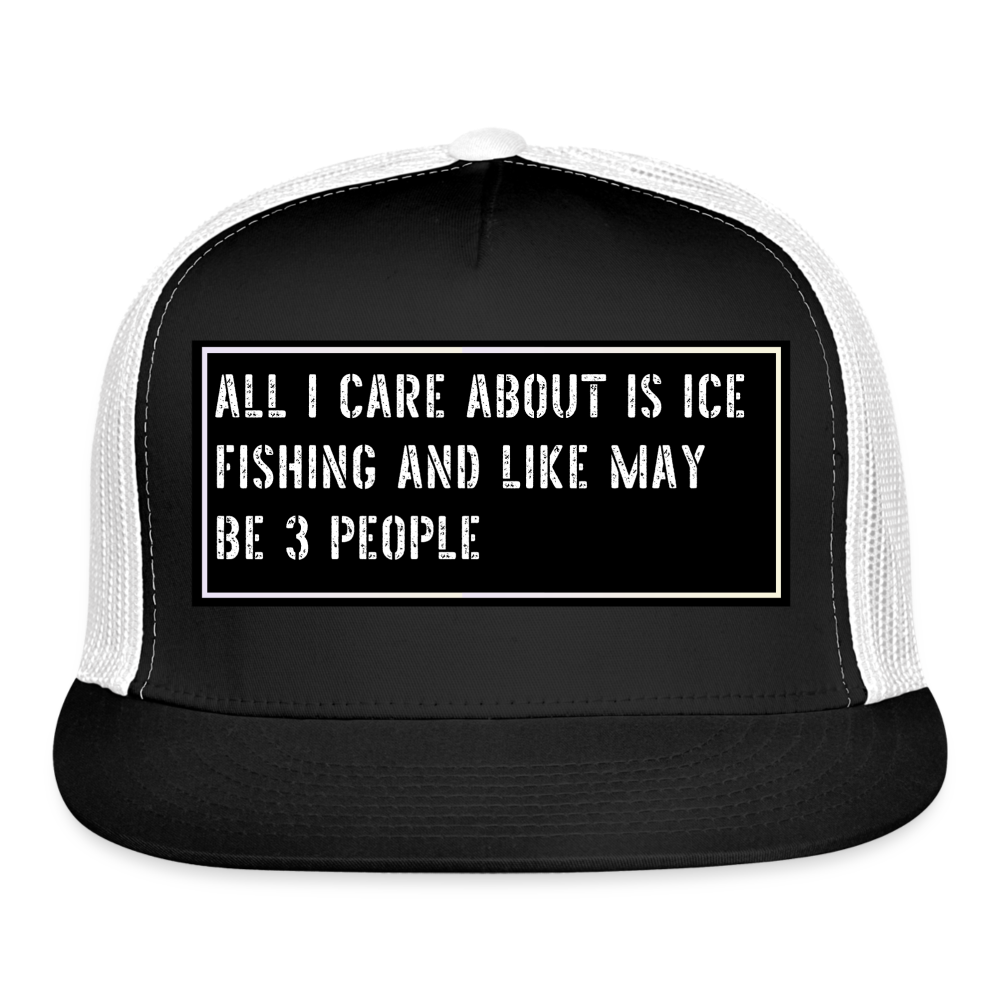 Fishing Hat Funny - black/white