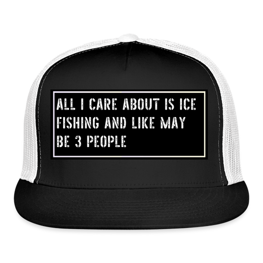 Fishing Hat Funny - black/white