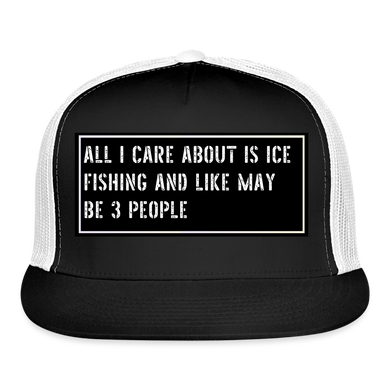 Fishing Hat Funny - black/white