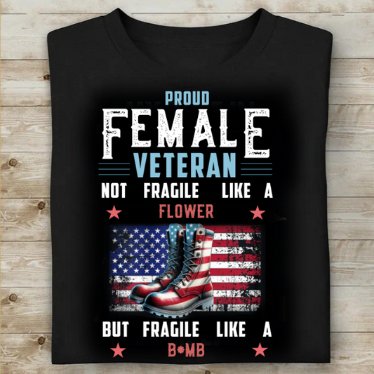Proud Female Veteran T-Shirt
