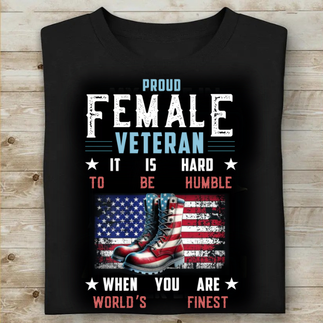 Proud Female Veteran T-Shirt