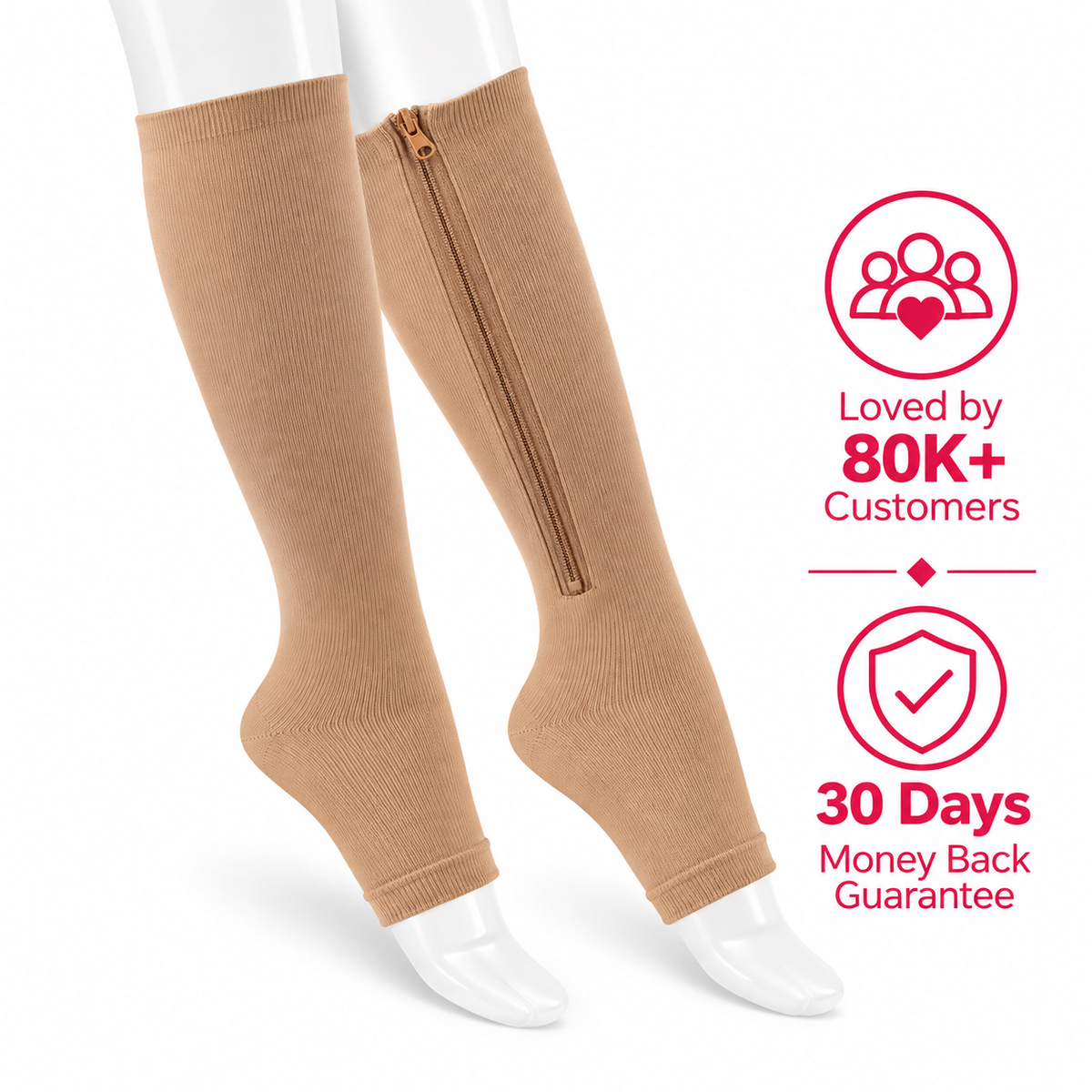 Compression Socks with Zipper