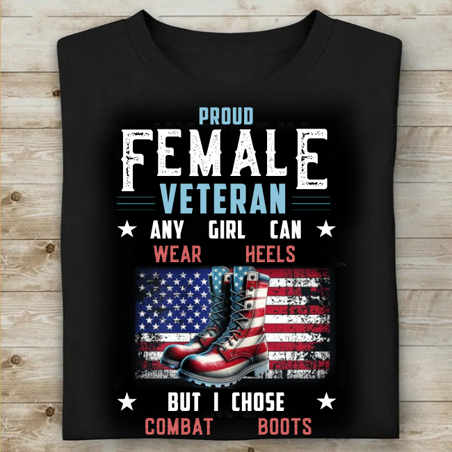 Proud Female Veteran T-Shirt