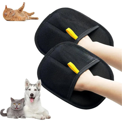 Pet Electrostatic Hair Removal Gloves Two-way Bristle Remover Hair Removal Brush Sticky Hair Artifact Cat Hair Gloves Cat Hair Removal Comb