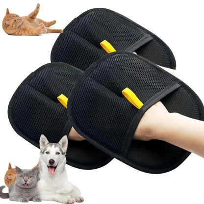 Pet Electrostatic Hair Removal Gloves – Two-Way Bristle Remover for Cat & Dog Hair