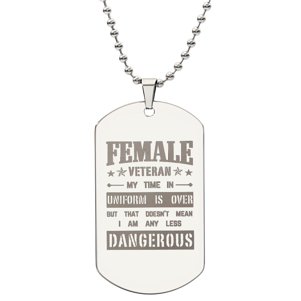 Female Veteran Dog Tag