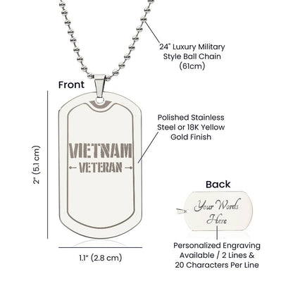 Vietnam Veteran Dog Tag