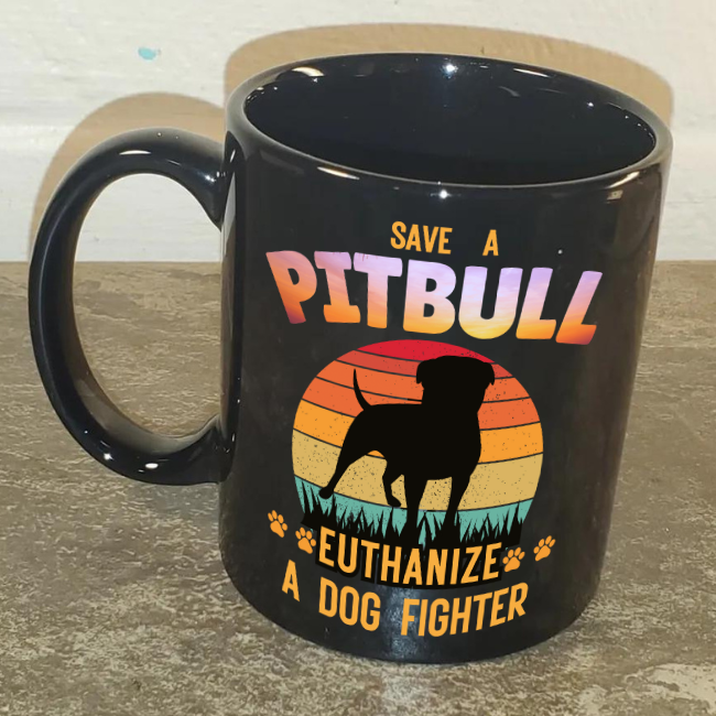 Pitbull Mom Coffee Mug