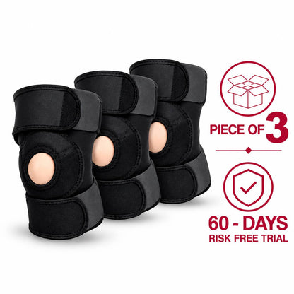 Knee Support with Springs (Pack of 3) : Adjustable Sports Wrap Knee Pad