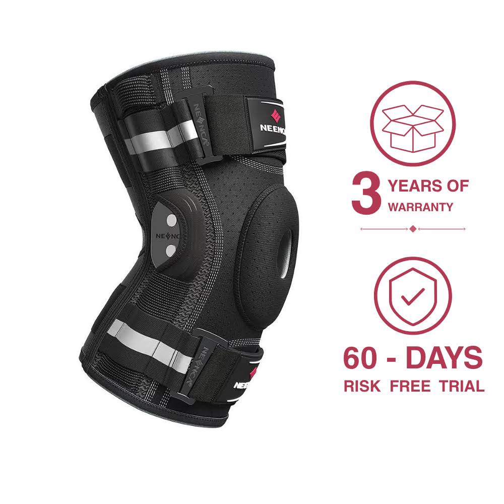 Hinged Knee Brace : Side Stabilizers, Adjustable Brace