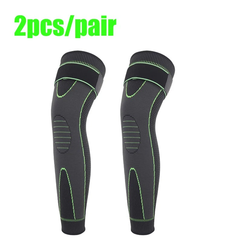Long Knee Sleeve (Peice of 3) : Non-Slip Elastic Long Compression Support for Running & Sports