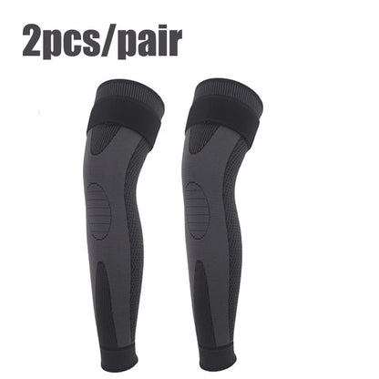Long Knee Sleeve (Peice of 3) : Non-Slip Elastic Long Compression Support for Running & Sports