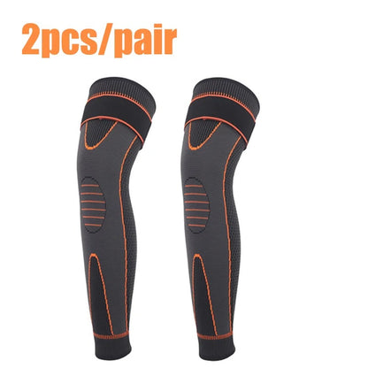 Long Knee Sleeve (Peice of 3) : Non-Slip Elastic Long Compression Support for Running & Sports