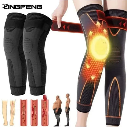 Long Knee Sleeve (Peice of 3) : Non-Slip Elastic Long Compression Support for Running & Sports