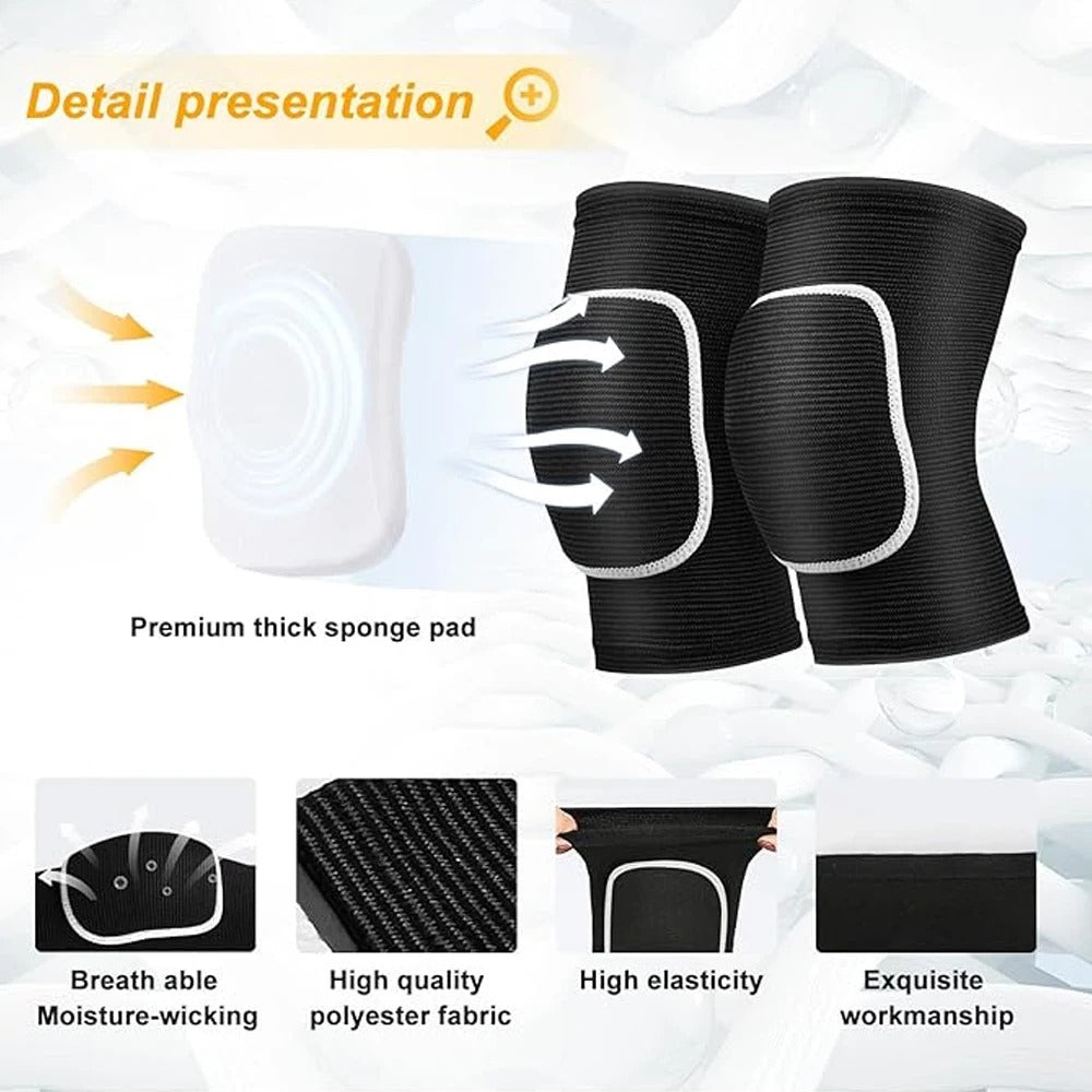 Volleyball Knee Pads (Pack of 3) : Soft Breathable Cushioned Knee Protection