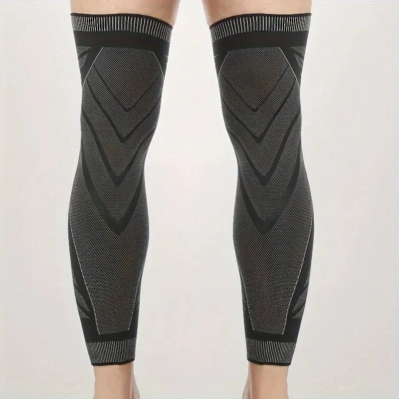 Full Leg Knee Sleeve (2 Pair) — Non-Slip Extended Coverage for Daily Sport