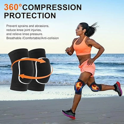 Volleyball Knee Pads (Pack of 3) : Soft Breathable Cushioned Knee Protection