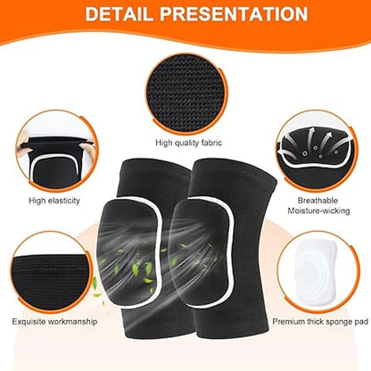 Volleyball Knee Pads (Pack of 3) : Soft Breathable Cushioned Knee Protection