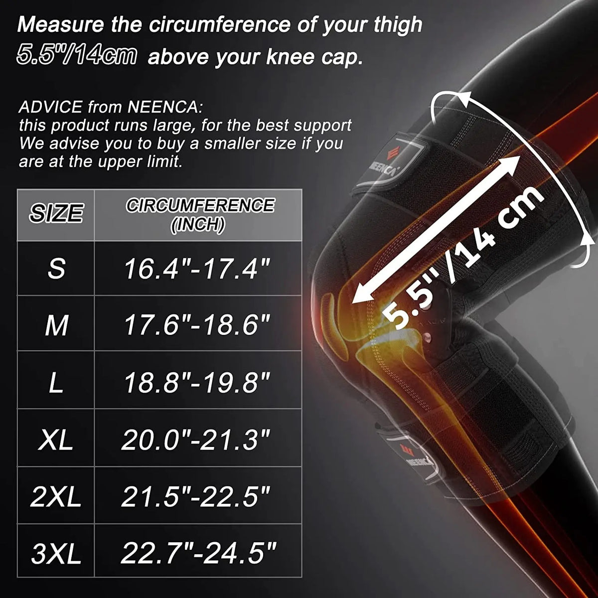 Hinged Knee Brace : Side Stabilizers, Adjustable Brace