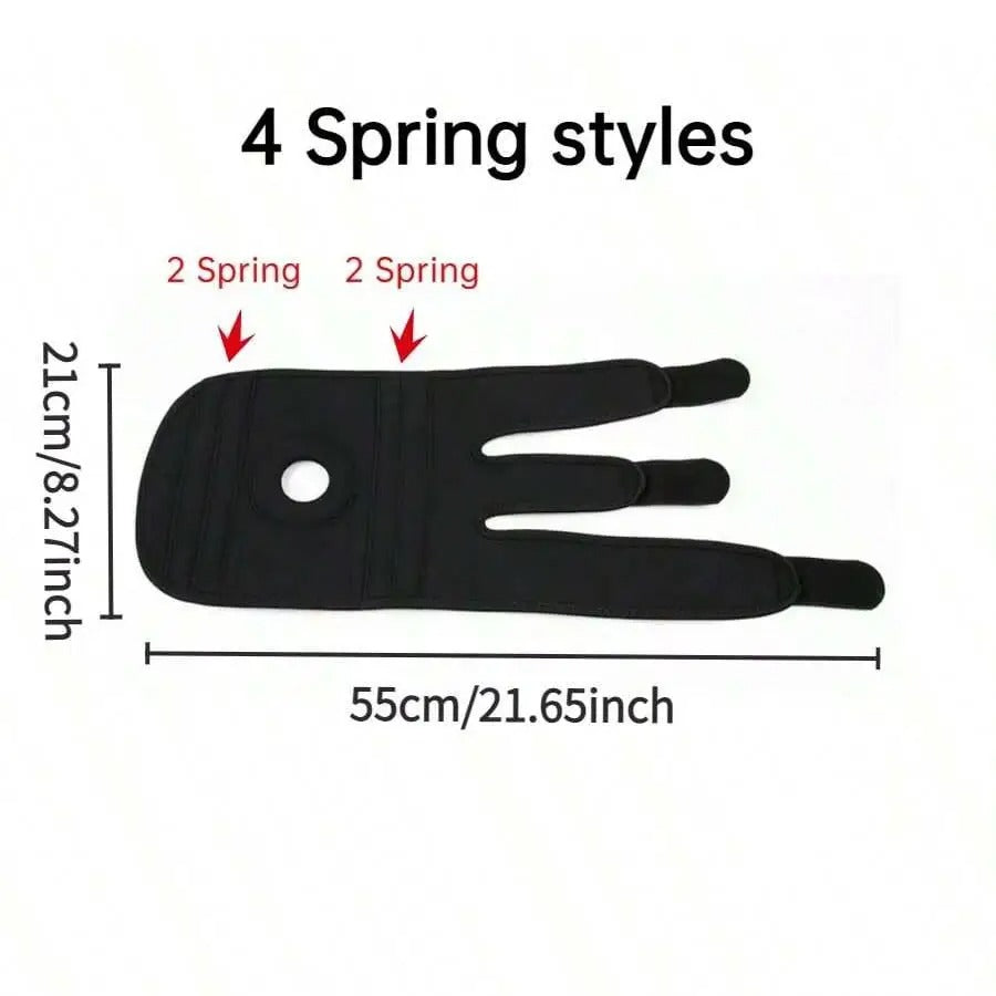 Knee Support with Springs (Pack of 3) : Adjustable Sports Wrap Knee Pad