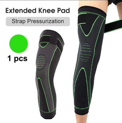 Long Knee Sleeve (Peice of 3) : Non-Slip Elastic Long Compression Support for Running & Sports