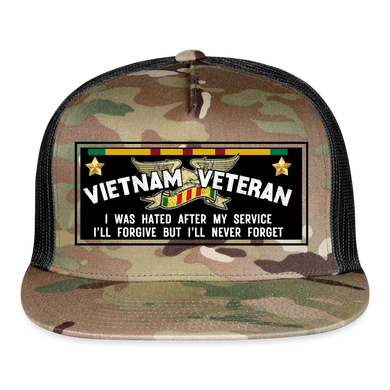 Never Forget Camouflage Cap - Vietnam Veteran - MultiCam\black