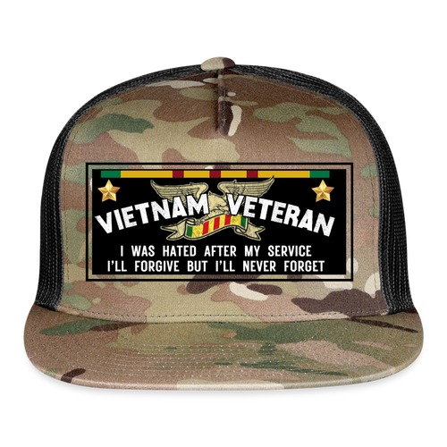 Never Forget Camouflage Cap - Vietnam Veteran - MultiCam\black