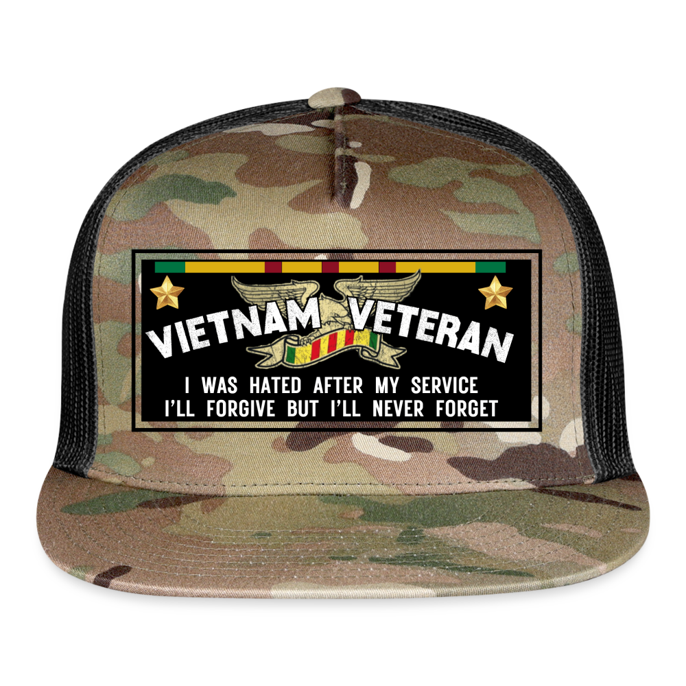 Never Forget Camouflage Cap - Vietnam Veteran - MultiCam\black